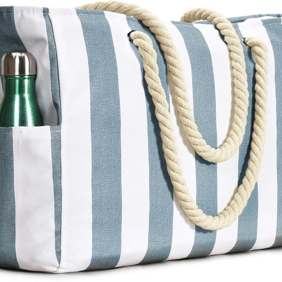 Beach Bags for Women, Pool Bag Waterproof Sandproof Beach Bag Large - Picture 7 of 7